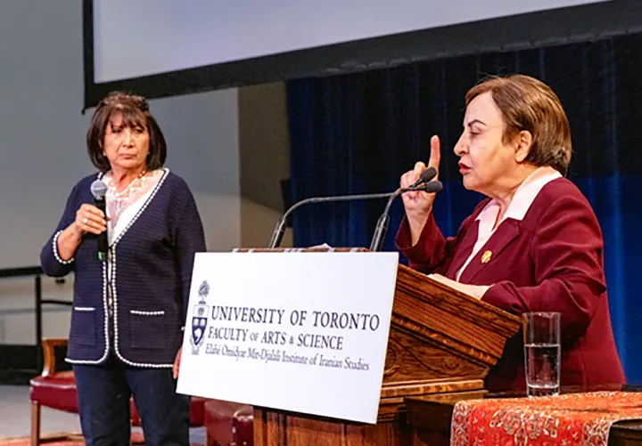 سخنرانی شیرین عبادی در دانشگاه تورنتو 